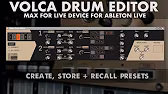 korg volca drum editor by ableton drummer