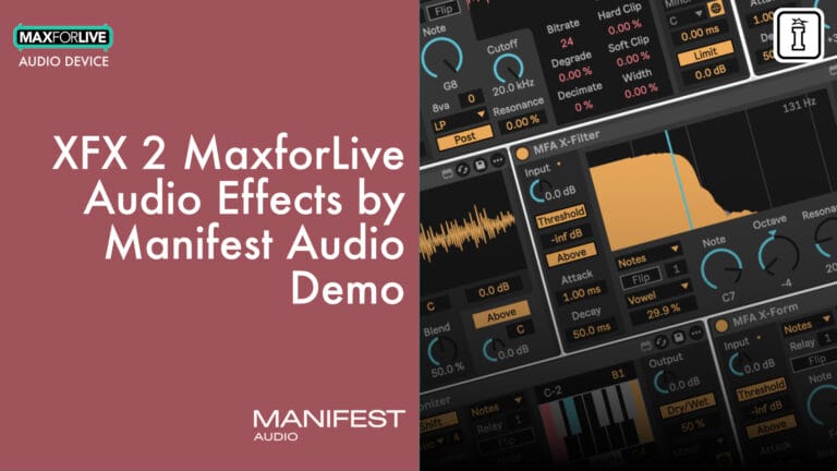 x fx 2 maxforlive audio effects for ableton live by manifest audio demo youtube